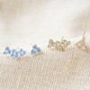 Enamel Forget Me Not Flower Earrings in Blue and Silver and Pink and Gold