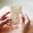 Gold Stainless Steel Libra Pendant Necklace in Packaging