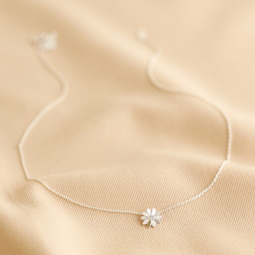 Daisy Charm Necklace in Gold Lisa Angel Jewellery Collection Cute Floral Dainty