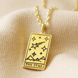 Lisa Angel Gold Sterling Silver 'The Star' Tarot Card Pendant Necklace