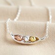 Lisa Angel Ladies' Silver Three Peas in a Pod Necklace