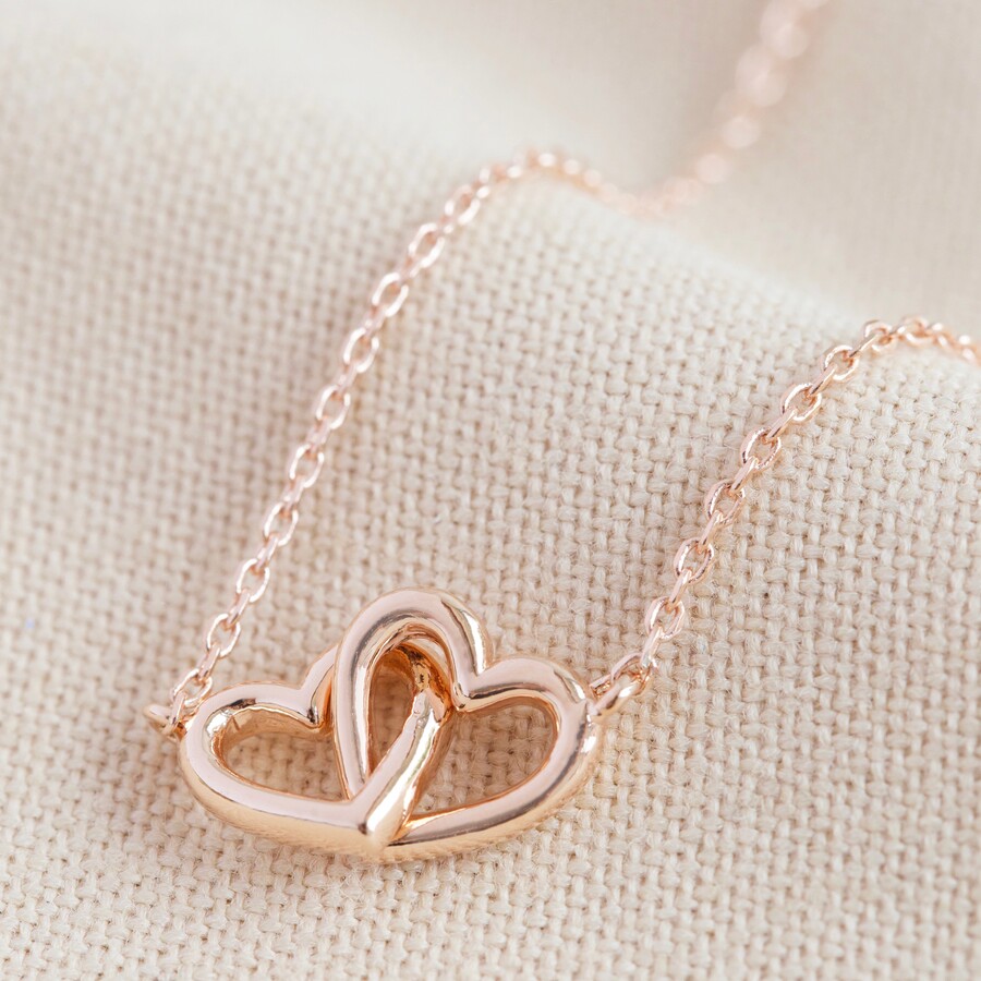 Intertwined Hearts Necklace, Two Hearts, Love Necklace, Silver Necklace,  Gold Necklace, Couples Jewelry, Gold and Silver, Everyday Necklace - Etsy  Australia