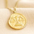 Lisa Angel Ladies' Gold Stainless Steel Libra Pendant Necklace