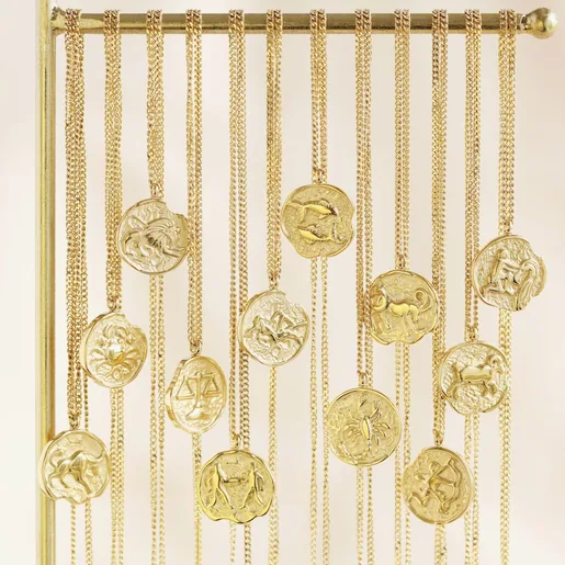 Lisa Angel Delicate Gold Stainless Steel Zodiac Pendant Necklace