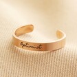 Personalised Engraved Adjustable Stainless Steel Bar Ring - Rose Gold
