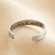 Personalised Engraved Adjustable Stainless Steel Bar Ring - Silver