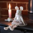 Pink Mouse Doll Decoration Sat on Shelf