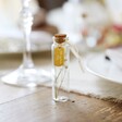 Small Personalised Dried Flower Glass Bottle with Charm