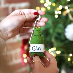 Felt Gin Bottle Keyring