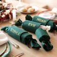 Green Festive Personalised Fill Your Own Fabric Crackers