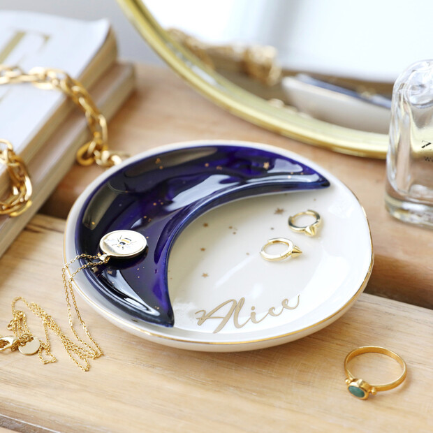 Personalised Nesting Moon Trinket Dish Set