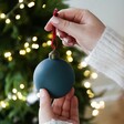 Matte Teal Blue Bauble From Lisa Angel