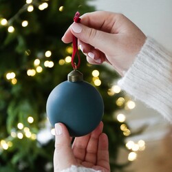 Matte Teal Blue Bauble