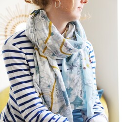 Illustrated Sydney Map Scarf