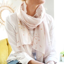 Sun and Moon Scarf in Pink