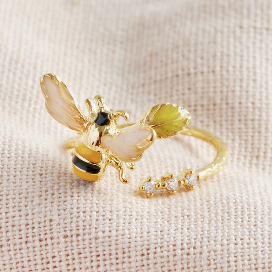 Bumble Bee Gem Open Ring