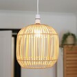 Large Woven Round Rattan Lampshade