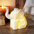 Mini Ceramic Origami Elephant LED Light Lit Up