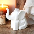 Mini Ceramic Origami Elephant LED Light
