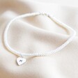 Ivory Personalised Freshwater Pearl and Charm Anklet from Lisa Angel