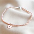 Pink Personalised Freshwater Pearl and Charm Anklet From Lisa Angel
