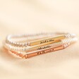 Personalised Engraved Freshwater Seed Pearl Bar Bracelets