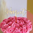 Personalised Name Gold Acrylic Cake Topper