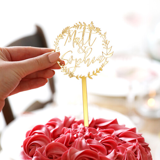 Happy 14th Birthday Pretty Cake Topper Glitter Card -  Portugal