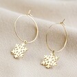 Gold Snowflake Hoop Earrings