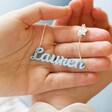 Acrylic Name Necklace with Model