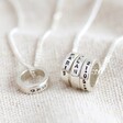 Personalised Sterling Silver Disc Bead Necklace