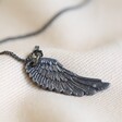 Black Sterling Silver and Pewter Wing Pendant Necklaces