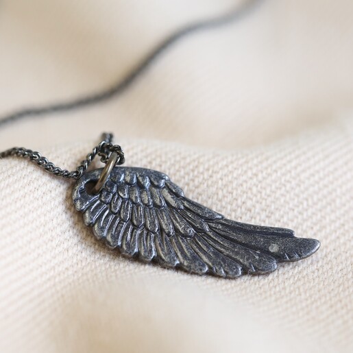 6 Pewter Wing Charms