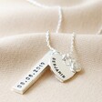 Silver Personalised Bar and Birthstone Charm Necklace