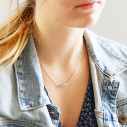 Personalised Family Sterling Silver Swarovski Crystals Necklace