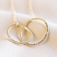 Lisa Angel Ladies' Personalised Gold Sterling Silver Organic Shape Interlocking Hoop Necklace