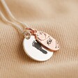 Personalised Handprint and Baby Charm Necklace