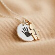 Personalised Handprint and Boy Child Charm Necklace
