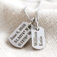 Lisa Angel Stylish Personalised Stainless Steel Dog Tag Charm Necklace