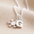 Personalised Sterling Silver Snowflake and Initial Charm Necklace - G