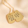 Gold Personalised Engraved Dog Tag Necklace