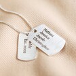 Silver Personalised Engraved Dog Tag Necklace