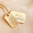 Personalised Engraved Dog Tag Necklace Windsong Font