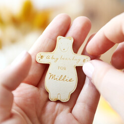 Personalised A Big Bear Hug Wooden Token