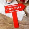 Red Personalised Acrylic Father Christmas Please Stop Here Sign