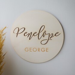 Personalised Large Wooden Baby Name Sign
