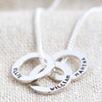 Lisa Angel Ladies' Personalised Mini Sterling Silver Family Hoops Necklace