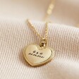 Personalised Gold Stainless Steel Dotted Heart Necklace