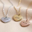 Lisa Angel Personalised Stainless Steel Dotted Heart Necklace