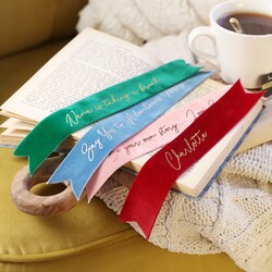 Personalised Velvet Ribbon Bookmark